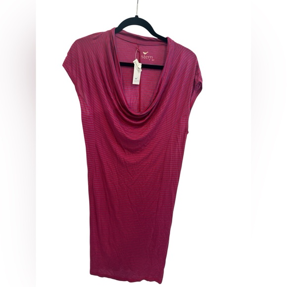 stem Raspberry Cowl Neck Mini Dress NET - Picture 1 of 4